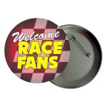 Welcome Race Fans Button 1