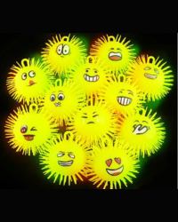 Light Up Emoji Puffer Balls 5"