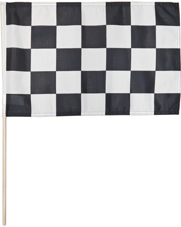 SO23 Blk-Wht Chckered Flag 600