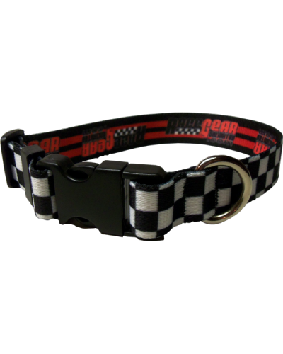 Dog Collars- Black & White Checkered 1