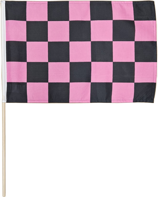 SO28 Blk-Pink Chckered Flag 600