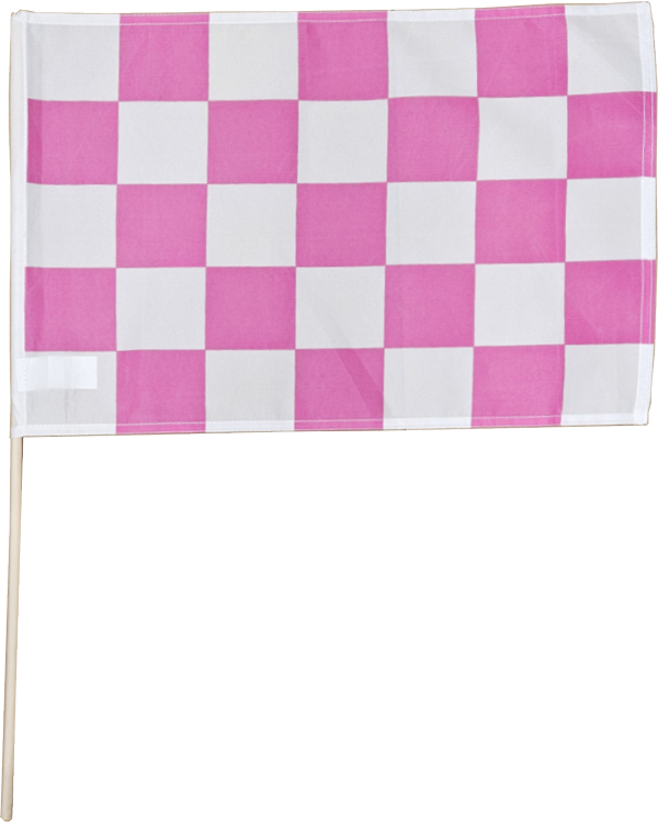 SO75 Wht-Pink Chckered Flag 600