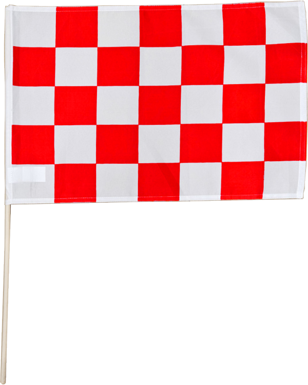 SO77 Wht-Red Chckered Flag 600