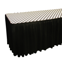 Fitted Table Cover Black & White Check