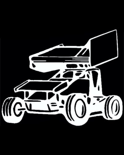 SPRINTCAR 2 MY FAMILY DECAL SOLID BACKGROUND GLOSS LAMINATED SIZE 200MM BY 87MM 