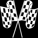 Crossed Checkered Flags Decal 1