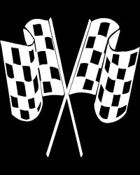 Crossed Checkered Flags Decal