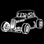 Vintage Coupe Race Car Decal 1