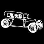 Vintage Race Car Sedan Decal 1