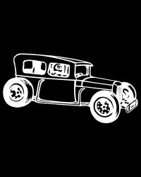 Vintage Race Car Sedan Decal