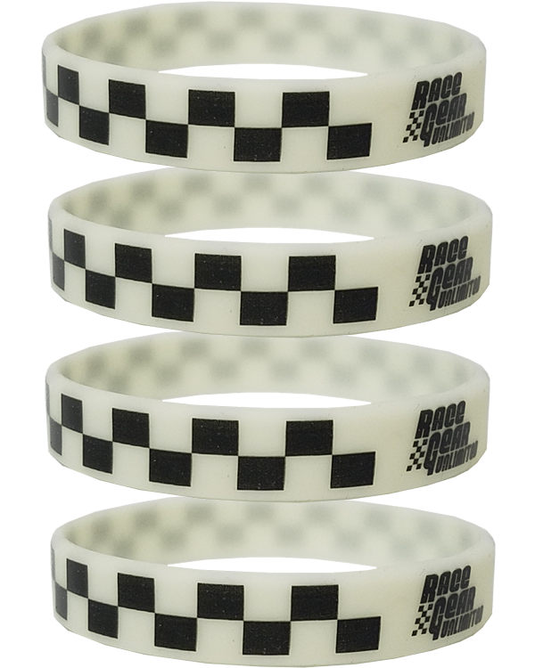 5 Black Tire Tread Silicone Wristbands - 3D Textured Rubber Bracelets