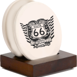 2RCH-WC 2pc Asorb Coaster Set route 66 600