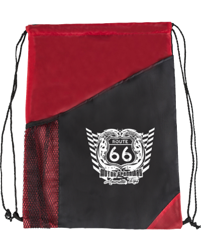 9772-FD Backpack w-Mesh Bottle Holder Red route 66 600