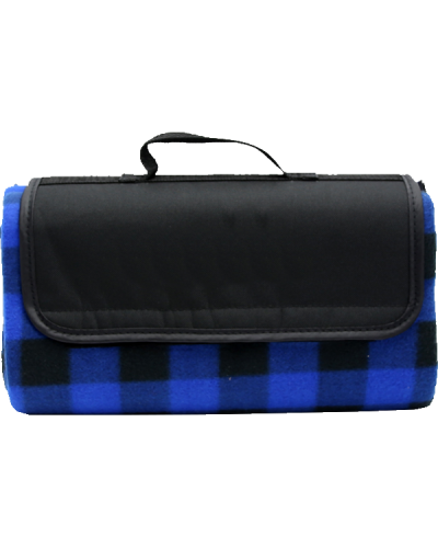 PR41 Roll Up Blanket plaid Blu-Blk 600