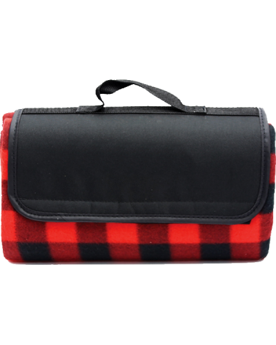 PR41 Roll Up Blanket plaid Red-Blk 600