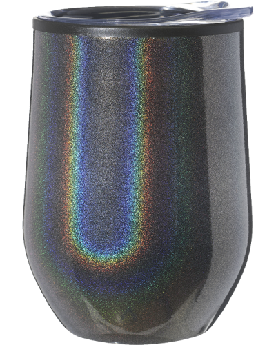 PRASW47I Iridescent Stemless Wince Glass-black 600