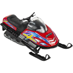 DC170 Snowmobile Die Cast red 600