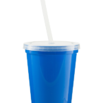 PR0450L Stadium Cup 16 w-lid-straw Blue 600