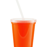 PR0450L Stadium Cup 16 w-lid-straw Orange 600