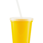 PR0450L Stadium Cup 16 w-lid-straw Yellow 600