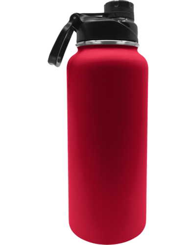 PRBTL409-TW Rubberized Water Bottle 32oz Red 600