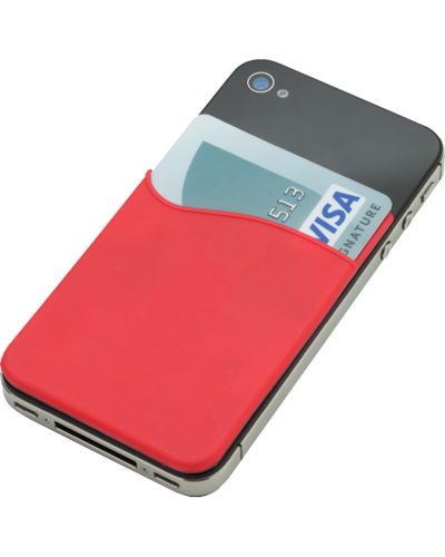 PRTW100 Phone Wallet red on phone 600