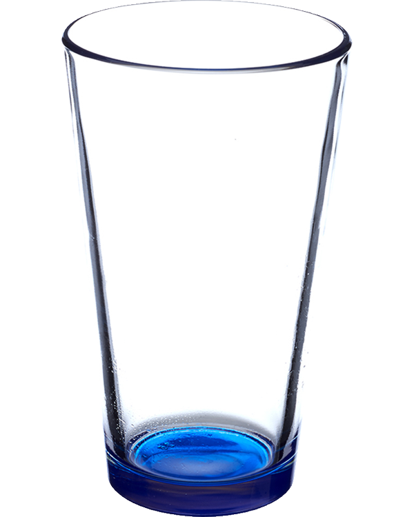 PRA0378AL Glass Tumbler 16oz Blue bottom 600