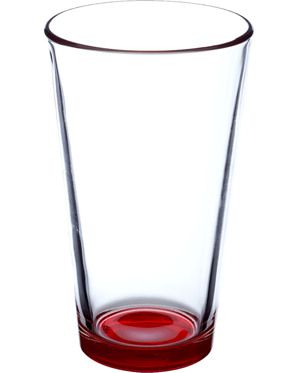 PRA0378AL Glass Tumbler 16oz Red bottom 600