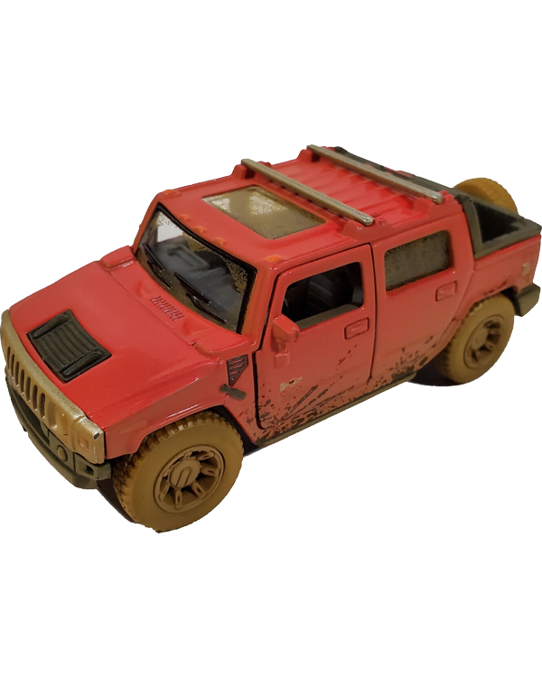 DC150 Hummer H2 Muddy Truck Red 600