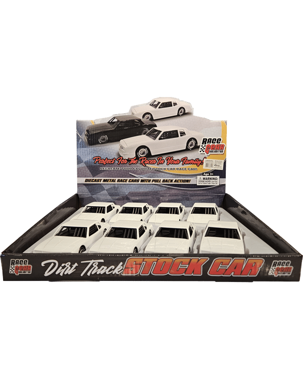 DC500 Stock Car Pull Back Box Blank White 600