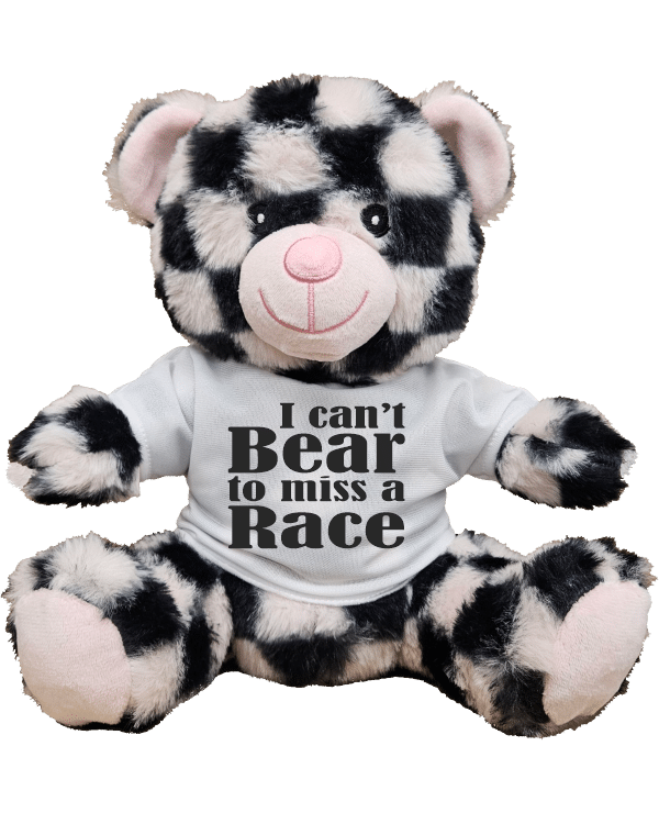 SO38-MR Pink-Blk Checkerd Plush Bear Bear Miss 600