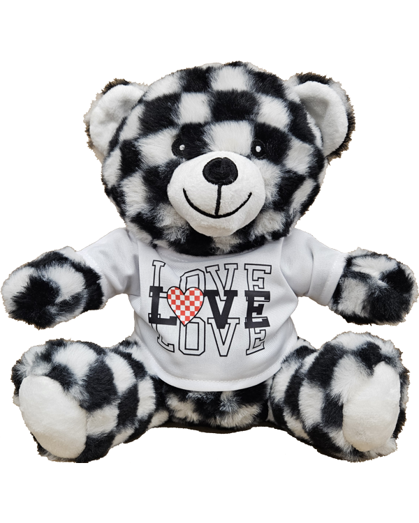 SO37-LV Checkerd Plush Bear Love 600