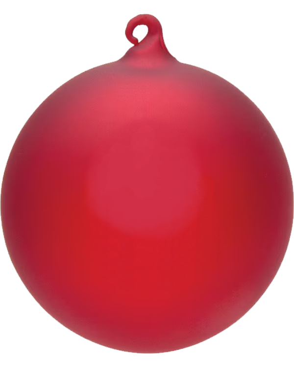 PR1787 Blown Glass Ornament Frost Red 600