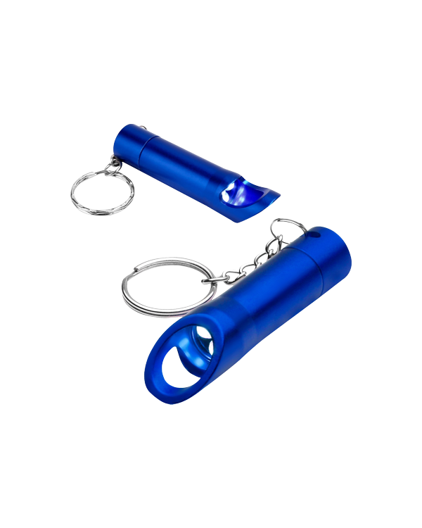 PR79567 LED Ligh-Opener Keychain Blue