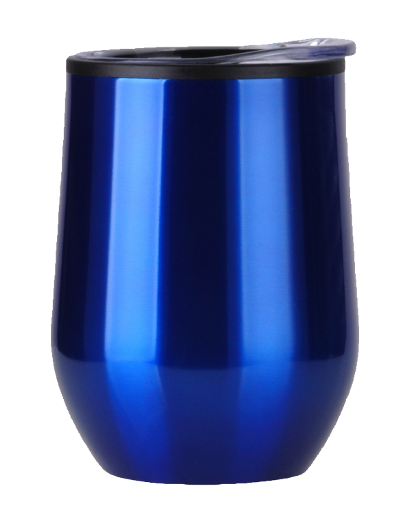 PRJK5857 SS Wine Glass 12oz Blue