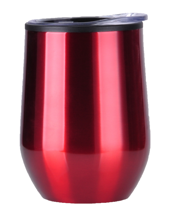 PRJK5857 SS Wine Glass 12oz Red