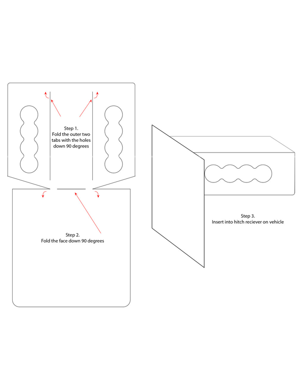 PRMTHC Metal Hitch Cover fold 600